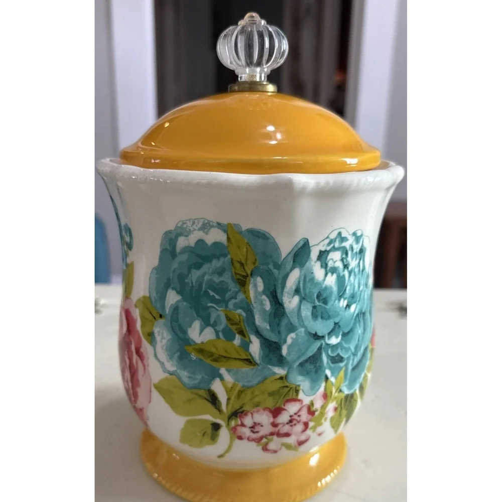 The Pioneer Woman Blossom Jubilee Canister Floral Yellow  Medium